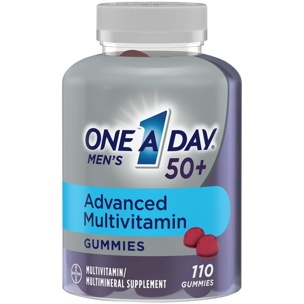 One A Day Men's 50+ Gummies Multivitamin w/ Brain Support, 110 Count