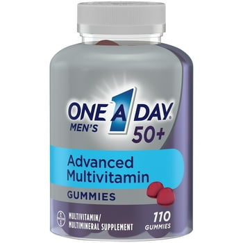 One A Day Men's 50+ Gummies Multi w/  and Brain Support, 110 Ct