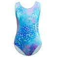thumbnail image 4 of WIBACKER Gymnastics & Dance Ballet Leotard for Girls Sparkly Activewear One Piece Tumbling Outfit - Blue Leopard, 4 of 14