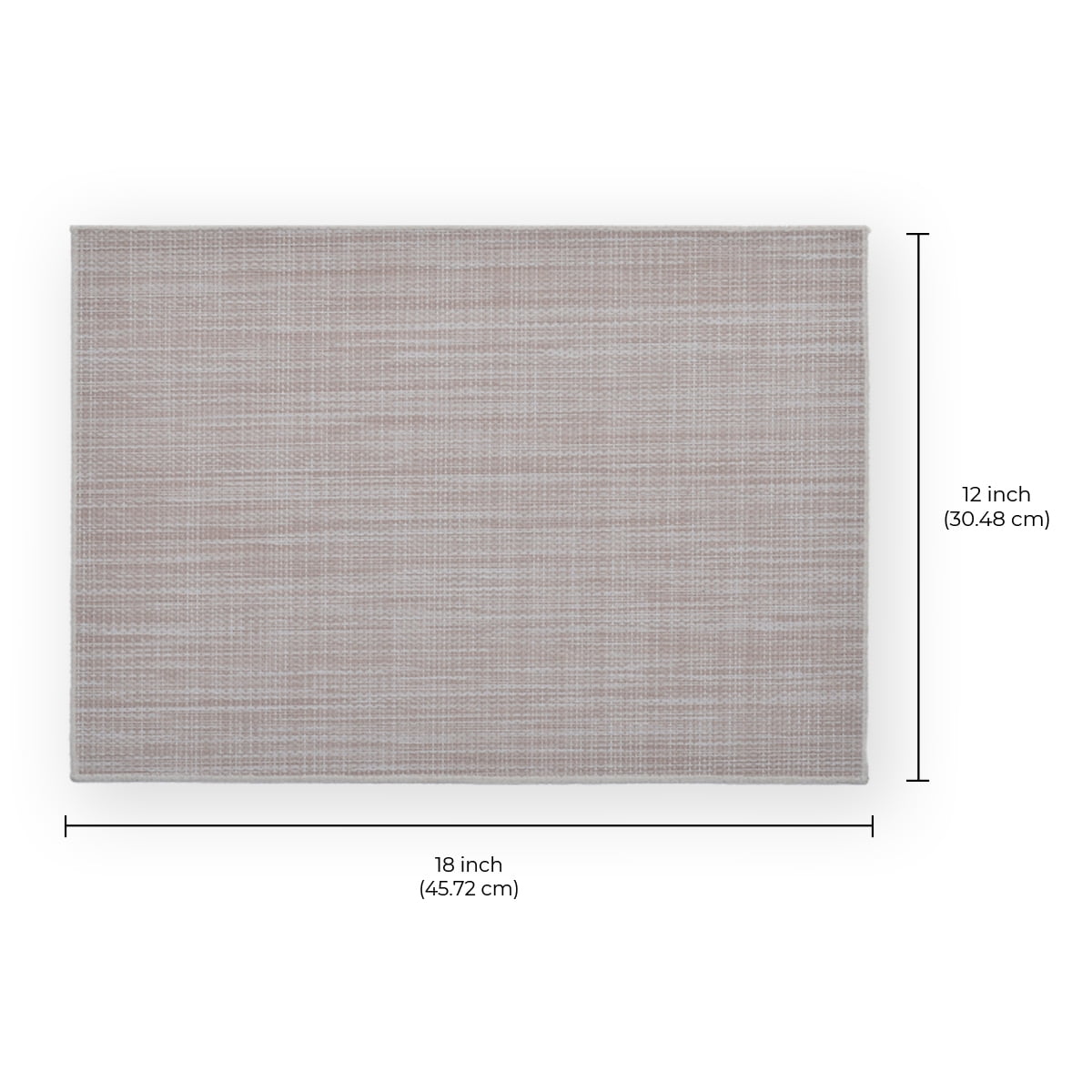 Decozen Placemats Set of 4 Dining Table Placemats, Rectangular Vinyl, PVC, 18"x12" - Beige Brown