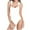 White, variant on WREESH Women's Ruffled One Piece Swimsuit - Backless Ruched Tummy Control Bathing Suit Adjustable Swimwear Black