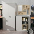 thumbnail image 2 of AOBABO Metal Storage Cabinet With Doors, 72 Inches Lockable Steel Storage Cabinet for Office, Home,Garage Storage Cabinet with Adjustable Shelves,Gray,Assembly required, 2 of 7