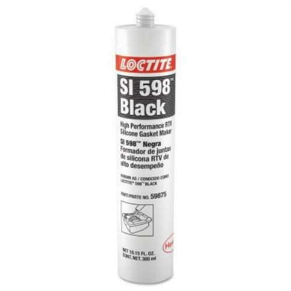Henkel Corporation 598 Black High Performance RTV Silicone Gasket Maker, 300 mL Cartridge - 1 CTG (442-135508)