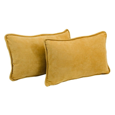 Blazing Needles Microsuede 20 x 12 in. Rectangle Decorative Throw Pillows - Set of 2