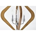 thumbnail image 5 of Vissent 18 in. 4-Light Indoor Faux Wood Grain Finish Chandelier with Light Kit, 5 of 5