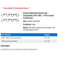 thumbnail image 2 of Exhaust Manifold Gasket Set - Compatible with 1968 - 1978 Lincoln Continental 1969 1970 1971 1972 1973 1974 1975 1976 1977, 2 of 2