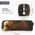 thumbnail image 3 of Fotbe Hip-Hop Guinea Pig. Pattern Leather Pencil Case, Pencil Pouch with Durable Zipper, Compact and Stylish Organizer for Stationery, Art Supplies, Travel Essentials, 3 of 7