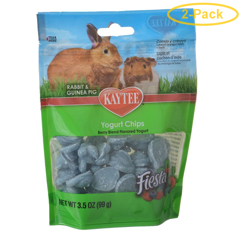 Kaytee Fiesta Yogurt Chips Rabbits & Guinea Pigs 3.5 oz Pack of 2