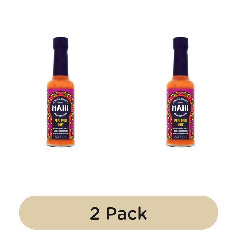 MAHI Peri Peri Hot Sauce 165ml, British Import (Pack of 2)