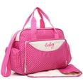 thumbnail image 2 of Bolsa de Pañales Grande para Bolsas para Pañales Multifuncionales para Bebés Tote Travel Lunares Rosa CUTICAT  Bolso tote para cambiar pañales, 2 of 8