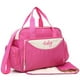 thumbnail image 2 of Bolsa de pañales grande impermeable para , bolsa de pañales, bolsa de lactancia cambiante para bebés Rosa Macarena  Bolso tote para cambiar pañales, 2 of 8