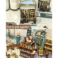 thumbnail image 3 of Kit de casa de muñecas en miniatura CUTEBEE Book Nook Anna's Blue Blossom con luz LED, 3 of 7