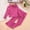 Hot Pink#1, variant on SERTG Kids Solid Color Round Neck Long Sleeve Tops and Elastic Waist Pants Set Fall Winter Gentle Casual Everyday Two Piece Outfit for Children 0-6 Years(Gray,2 Years)