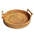 thumbnail image 1 of Canghai Rattan Bread Basket Round Biscuit Tray Woven Tea Tray With Handle for Dinner Party Coffee Breakfast, 1 of 8