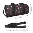 thumbnail image 4 of Xecao Valentine'S Day print Round Travel Duffel Bag is a foldable gym bag with an inner pocket, perfect for travel sports, 4 of 8