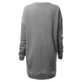 thumbnail image 4 of Made by Olivia Women's Casual Oversized Loose Fit Crew Neck Long Sleeves Fleece Pullover Sweatshirts Tunic S~3X, 4 of 5