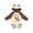 Natural & Brown w Ears, variant on Best Egg Hunter Ever Easter dinosaur Boys or Girls Long Sleeve Baby Bodysuit