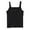 Black, variant on Girls Ribbed Tank Soft Cotton Sleeveless Undershirt Thin Strap Camisole Girls Tops Purple 9-10 Years