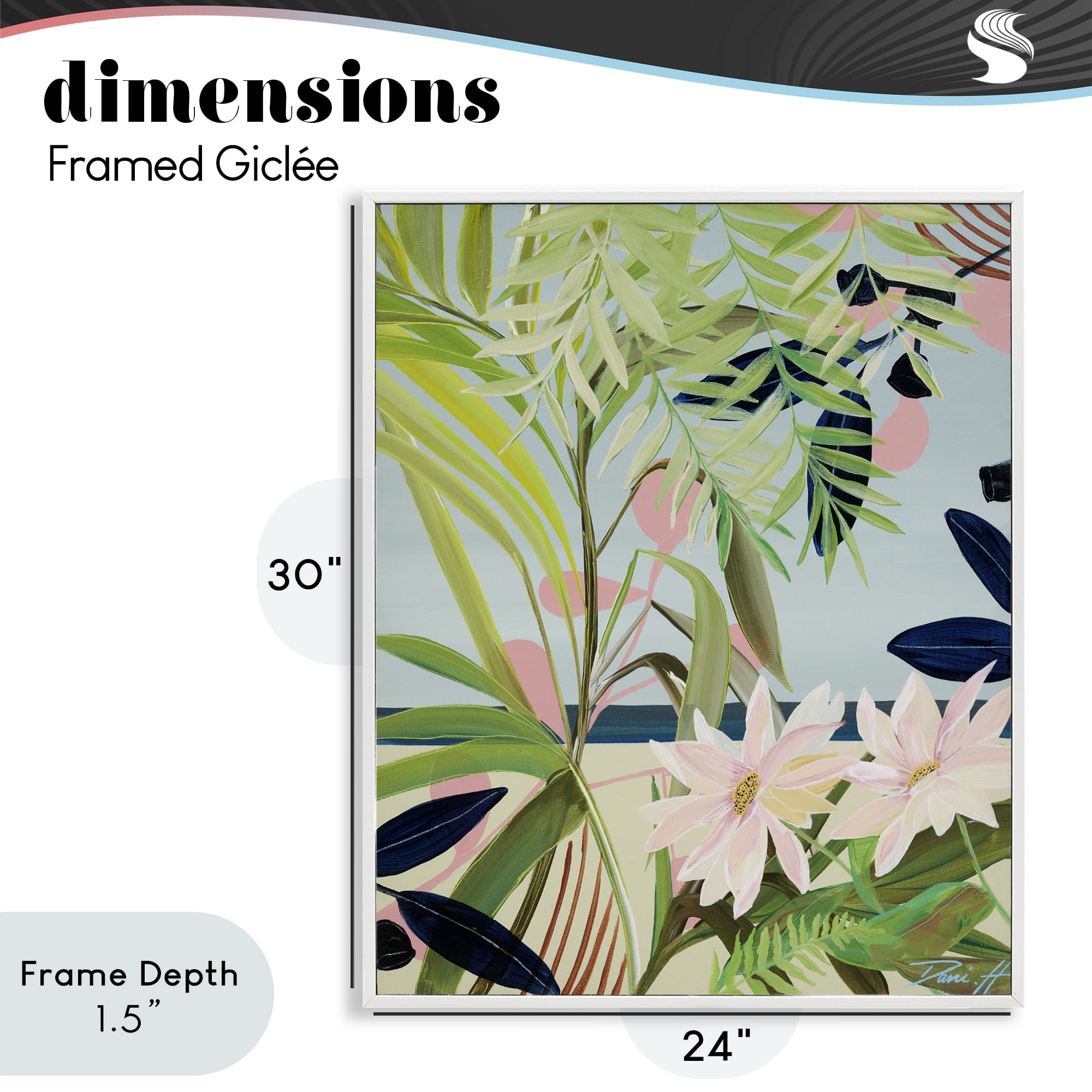 Stupell Industries Discovery of Lush Plants White Framed Giclee Art, design by Dani Heyward