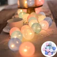 thumbnail image 3 of Cadena de luces LED de 10/20/30 bolas de hilo de algodón para decoración del hogar, lámpara para fiestas, bodas, cadena de luces de colores, decoraciones navideñas, 3 of 5