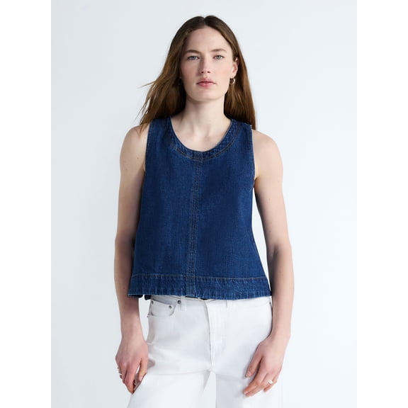 Free Assembly Women's Sleeveless Cropped Top, Sizes XS-XXL