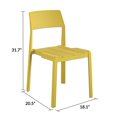 thumbnail image 3 of Novogratz Poolside Collection, Chandler Stacking Dining Chairs, Indoor/Outdoor, 4Pack, Bright Yellow, 3 of 9