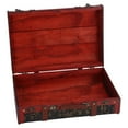 thumbnail image 5 of Large Retro Suitcase Dustproof Wooden Storage Box for Window Display Photography Props, 5 of 5