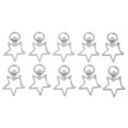 thumbnail image 1 of 40 Pcs Pince à Mousqueton en Forme d'Étoile avec Anneaux (Argent), 1 of 3