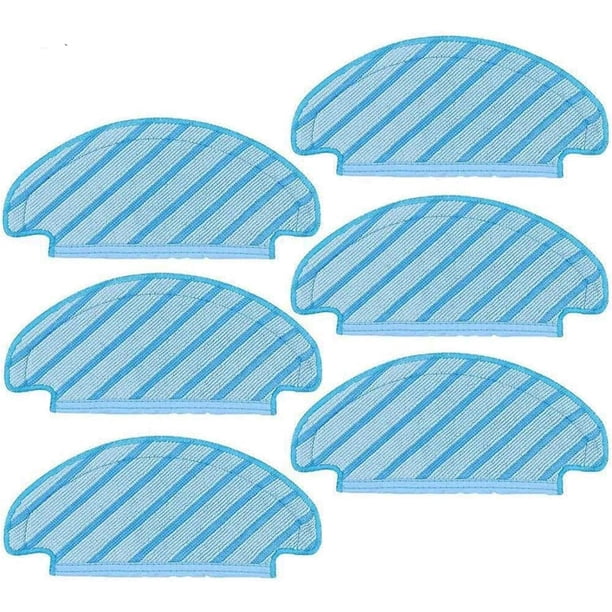 Almohadillas de limpieza de paño de fregona para T8, piezas de limpiador al vacío, cepillo de borde rodante, accesorios para robot de limpieza, 6 uds.