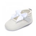thumbnail image 3 of AJZIOJIRO Newborn Baby Girls Princess Shoes Lovely Bow Solid Color Soft Sole Sequins Shoes 0-18 Months Baby Casual Walking Shoes, 3 of 5