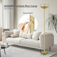 thumbnail image 5 of 30W Torchiere Floor Lamp Gold, 3600LM Bright Stepless Dimmable Floor Lamp, 71 Inch LED Standing Lamp 3000K, Rotary Switch, I Inch Thick Pole, Tall Metal Torch Floor lamps for Living Room/Bedroom/Den, 5 of 17