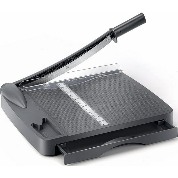 Heavy Duty Paper Trimmer, 12" Cut Length A4-B7 Guillotine Paper Cutter Photo Guillotine Craft Machine, 16 Sheets Capacity for Standard Cutting of Paper, Photos