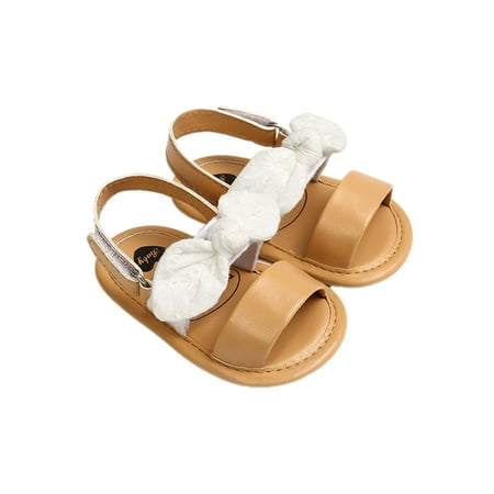 

Amuver Newborn Baby Girl Cute Summer Sandals Cute Bowknot Anti-Slip Soft Princess Style Sole Shoes