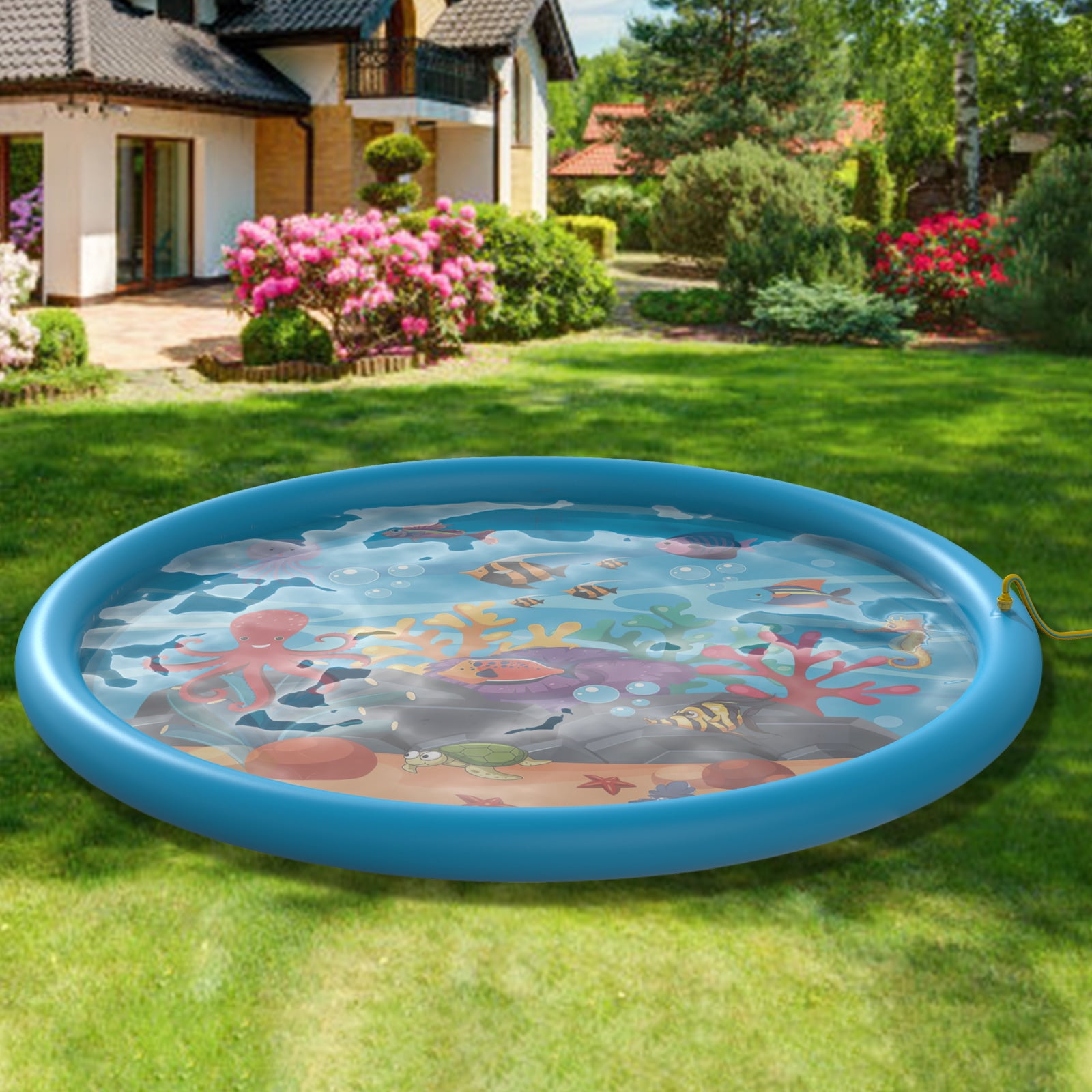 Outdoor Kids Sprinkler Mat, Splash Pad Wading Pool Pad, Summer Water Sprinkler Toys for Kids, Outdoor Kids Sprinkler Mat, Splash Pad Wading Pool Pad, Summer Water Sprinkler Toys for Kids,