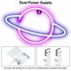 thumbnail image 5 of Letreros de neón Luces de planeta para decoración de pared de dormitorio Luz de neón LED estética alimentada por batería y USB para niñas adolescentes Decoración de fiesta de sala de estar RUIOIU, 5 of 5
