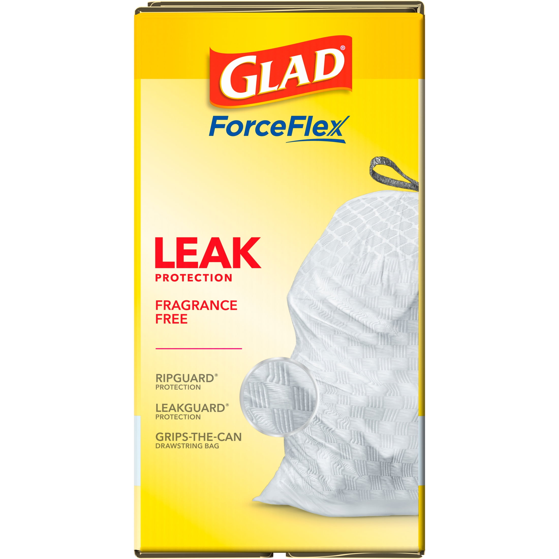 Glad ForceFlex Leak Protection Garbage Bags, 13 Gallon, 40 Count 