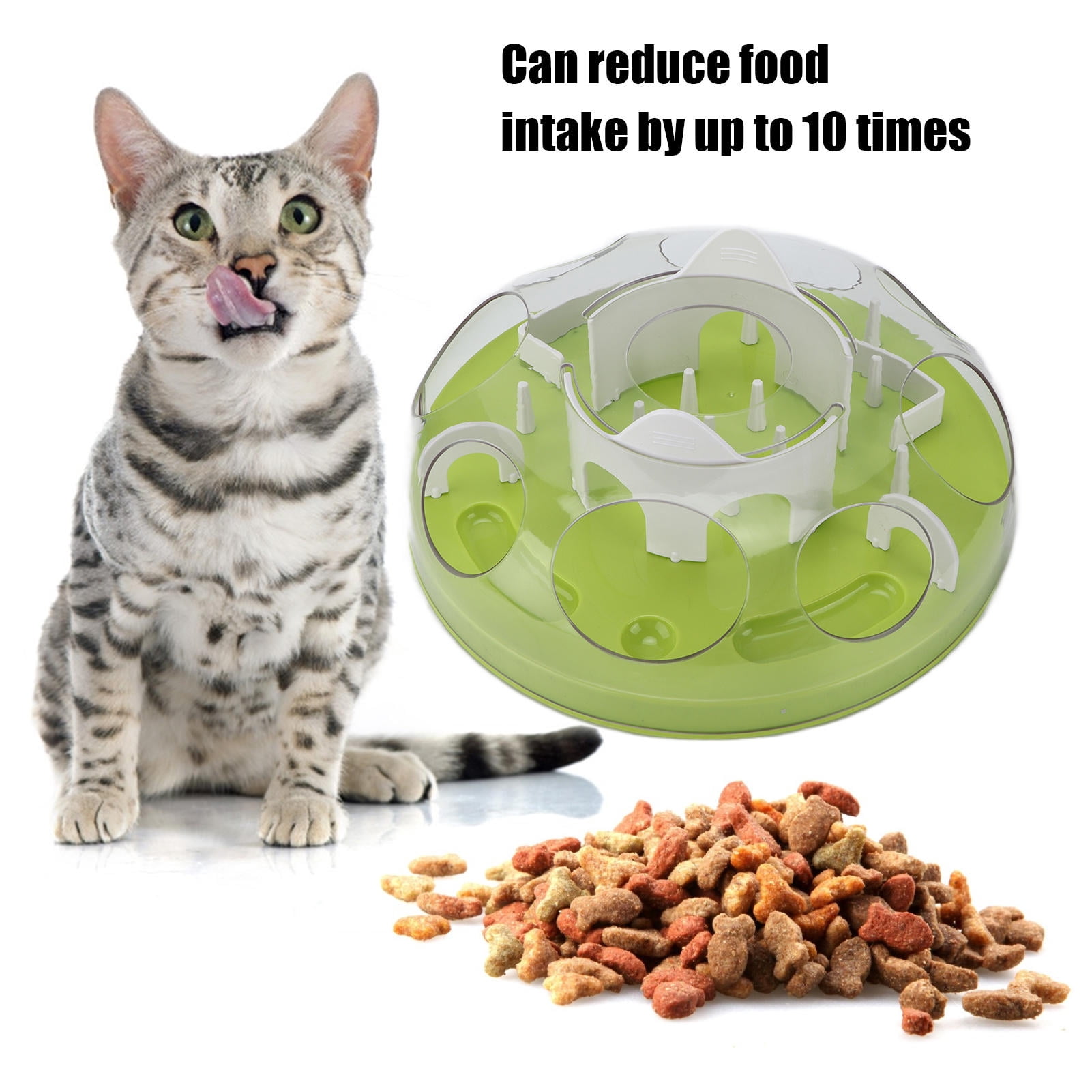 BOKYAN Pet Maze Slow Food Bowl – Interactive Puzzle Bowl for Cats & Dogs, 12.2" x 12.2" x 3.94", 2.09 lb, Non‑Slip Base, Food‑Safe, Rinseable