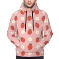 thumbnail image 2 of Bingfone Strawberry Men's Drawstring Hoodie Long Sleeve Pocket Sweatshirts-3X-Large, 2 of 6