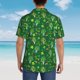 thumbnail image 4 of Fotbe St. Patrick's day Camisa Hawaiana para Hombre Unisex – Camisa Casual de Verano con Botones de Manga Corta de Algodón y Lino,Large, 4 of 7