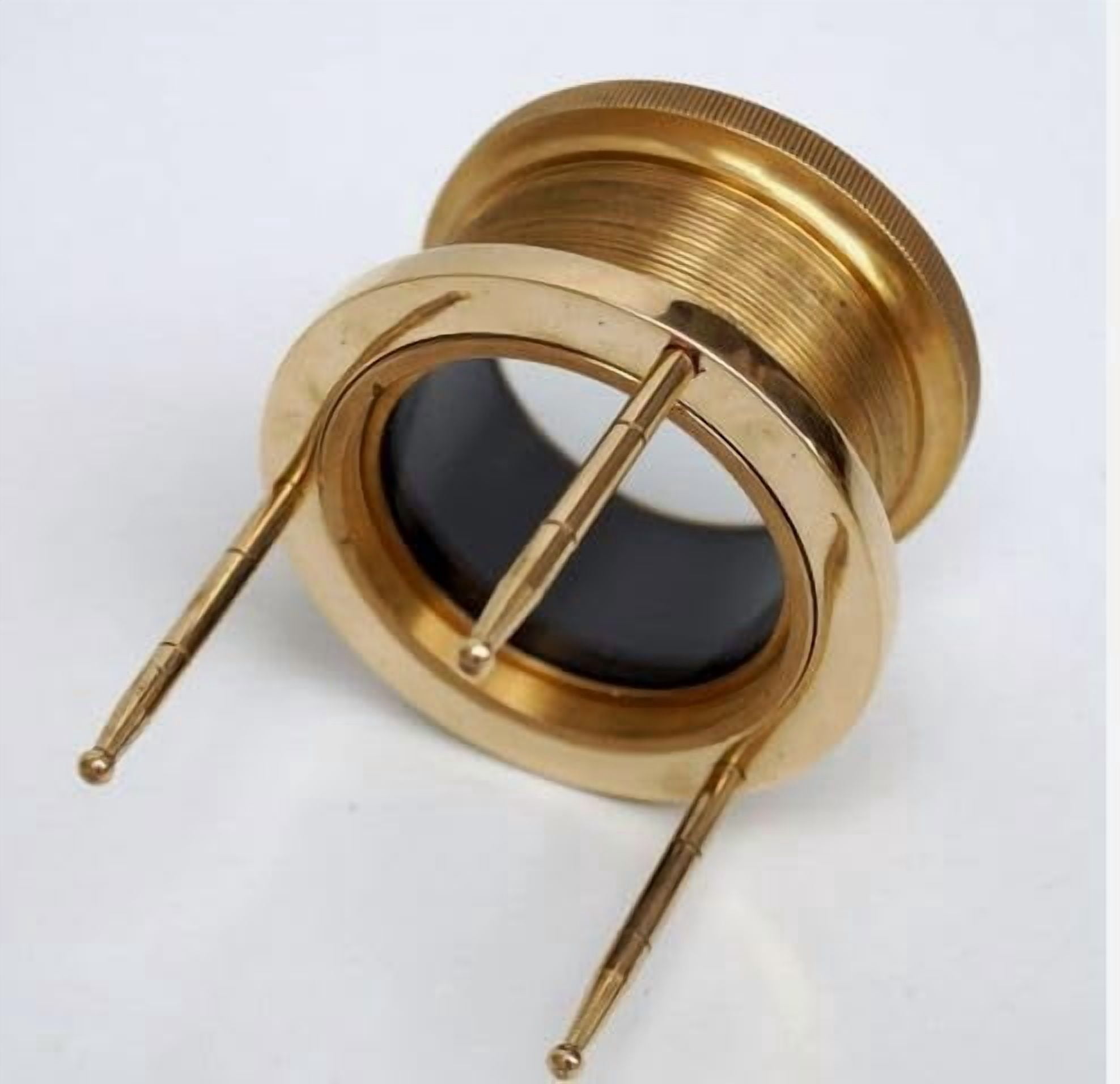 Maritime treasures Brass Desk Map Magnifying Tripod Glass Magnifier Tabletop Reading Lens