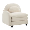 thumbnail image 2 of Miekor Furniture Vitoria Curved Sofa LSF Teddy Fabric W/Pillow -Beige White No.3864, 2 of 6