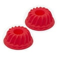 thumbnail image 1 of 2Pcs Spiral Ring Cooking Silicone Mold Bakeware Kitchen Bread Cake Decorate Tool(Red), 1 of 8