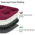 thumbnail image 4 of Shinnwa Chair Cushions 3.5" Thick Tufted Memory Foam Kitchen Chair Cushions Set of 4 Dual-layer Indoor Seat Cushions, 16.5" X 16.5", Non-Slip, Burgundy, 4 of 5