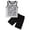 Grey, variant on Utlike Boys Outfits Sets Unisex Spring Summer Print Cotton Sleeveless Shorts Outfits Clothes Boys Clothing Sets Size 4 Years-5 Years