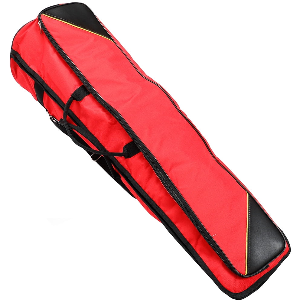 DINHEAROM Red Trombone Case for Tenor Trombone with Soft Velvet Lining and Thick Sponge Padding, and Protective