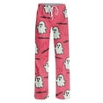 thumbnail image 4 of Halloween Womens Pajama Pants Loose Fit Wide Leg Trouser Pants Halloween Lounge Sleepwear Pj Bottoms, 4 of 7