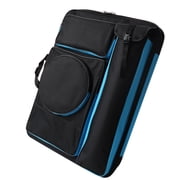 Dualoai A4 Art Case, Artist Backpack, Large Tote Carrier Sketch Board Carrying Black Blue