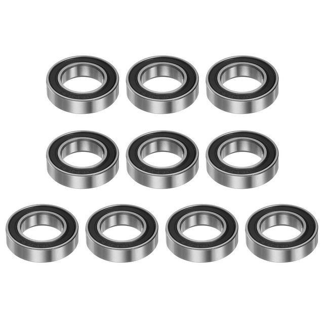 Unique Bargains Roulements à Billes 6801-2RS 12mmx21mmx5mm Acier Chromé Doublement Scellé Lot de 10