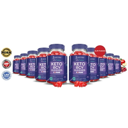 (10 Pack) Slim Fusion Keto Extreme ACV Gummies 2000mg Dietary Supplement 600 Gummys