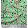 thumbnail image 1 of Soimoi Poly Georgette Fabric Leaves,Floral & Honey Bee Insects Printed Craft Fabric by The Yard 52 Inch Wide, 1 of 3